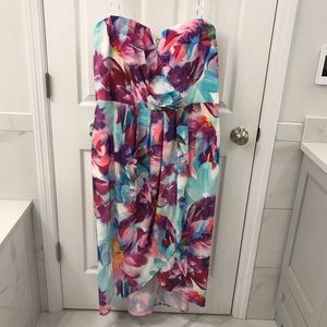 City Chic - Bloom Faux Wrap Maxi Dress L-20